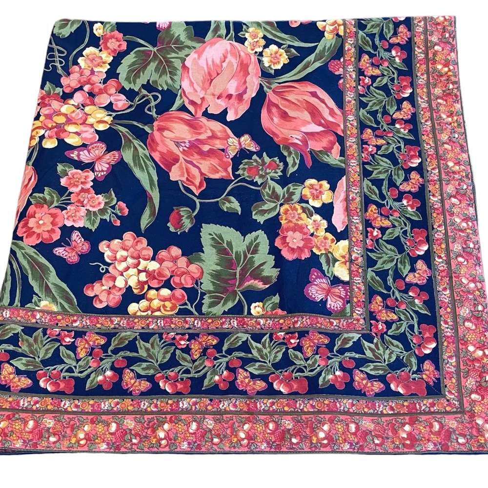 NWT Tablecloth Host Pick April Cornell large floral Cornucopia vintage